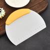 with Scale Half Round Scraper Stainless Steel Dough Scraper Household Dough Cutter  Cake