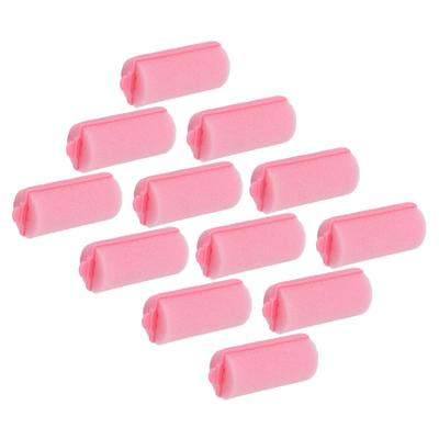 12pcs Pink Foam Sponge Hair Roller Flexible Sponge Hair Curler Foam Hair Roller  Home Salon
