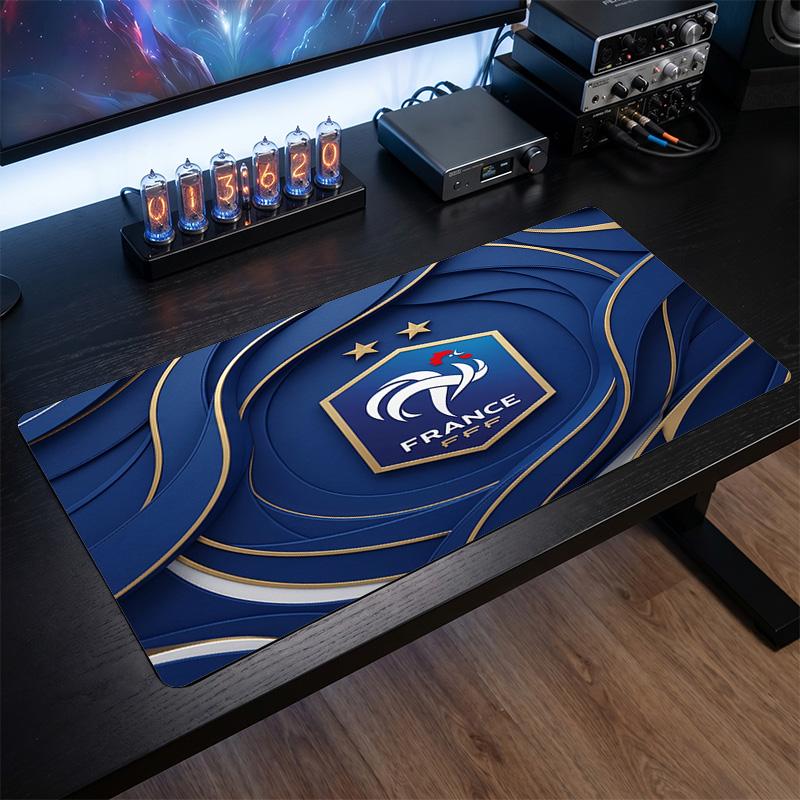 France Football Crest Mouse Pad, Extended Non Slip Rubber Desk Mat for Gaming Office Laptop Fan Gift