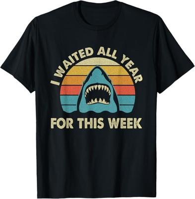 I Waited All Year For This Week - Shark Lover Ocean Wildlife T-Shirt