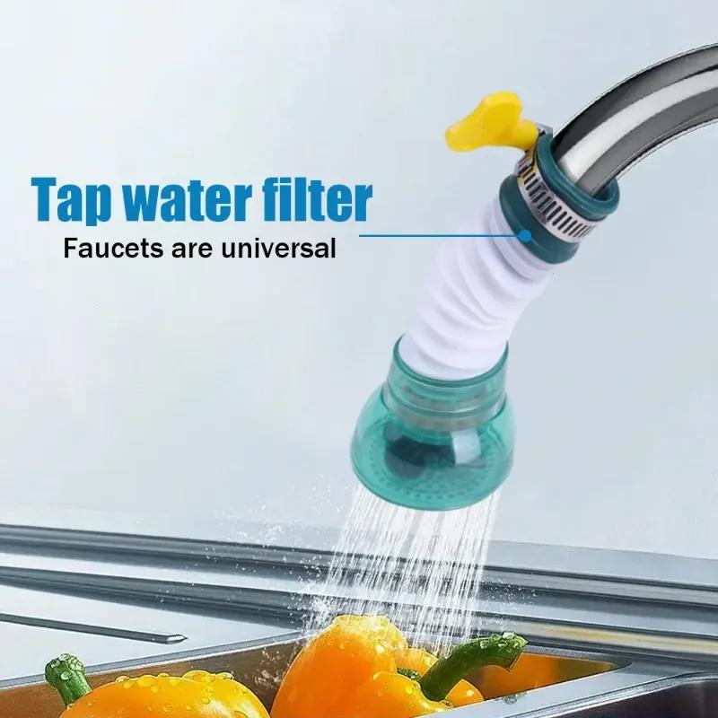 2pcs Universal 360 Rotation Faucet Bubbler Swivel Water Saving Economizer Head Shower Kitchen Faucet Nozzle Adapter Sink Accessories
