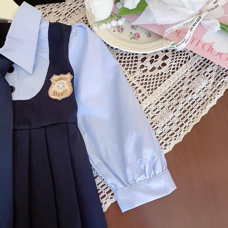 Children's Rabbit Dress - New Spring/Autumn Two-Piece Long-Sleeve with Tie