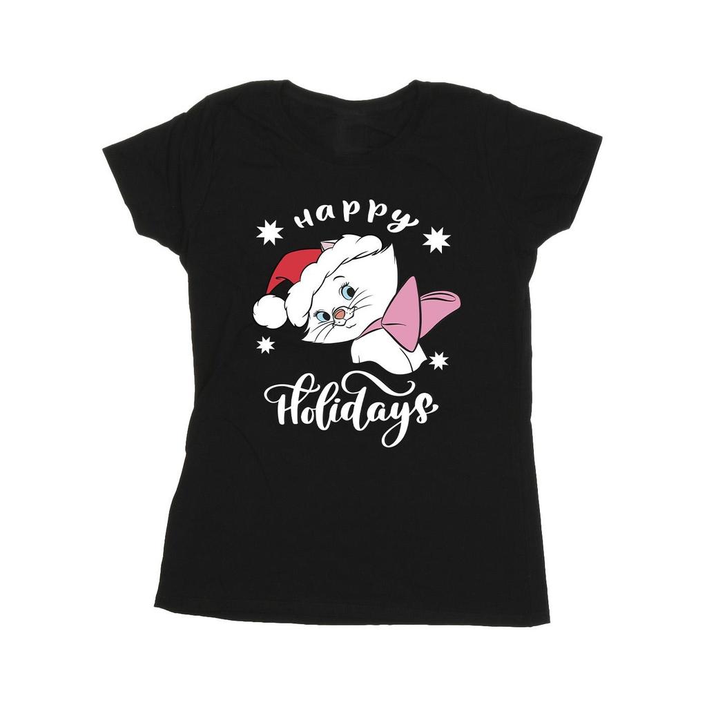 Disney Womens/Ladies The Aristocats Happy Holidays Cotton T-Shirt