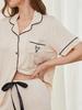 European and American Summer Pajama Set: Women's Cardigan, Short Sleeve Shirt, and Shorts