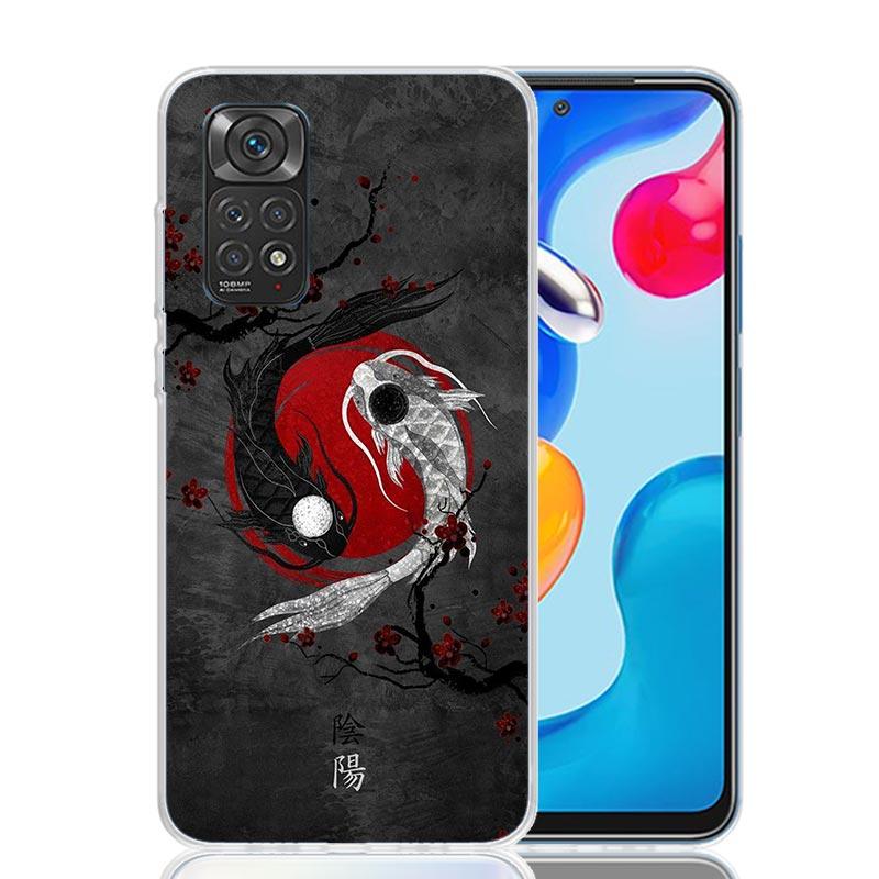Japan Koi Fish Yin Yang Art Phone Case For Xiaomi Redmi Note 14 13 14S 12S 12 11S 11T 11E Pro Plus 10S 10 9S 9 Art Customized Co