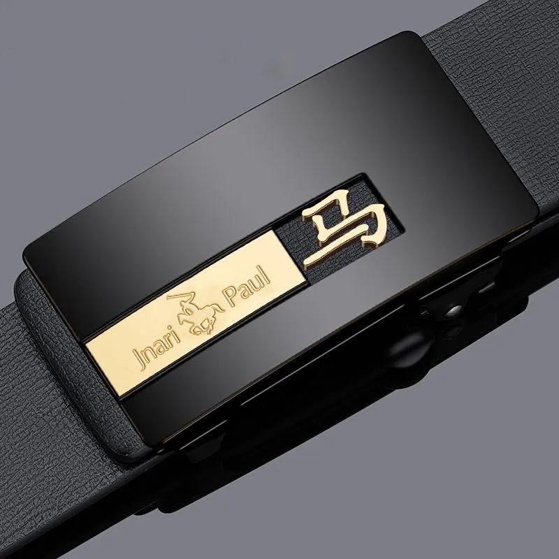 Men's Genuine Leather Automatic Buckle Casual Versatile Leather Belt Men's Middle Aged and Young Business Trousers