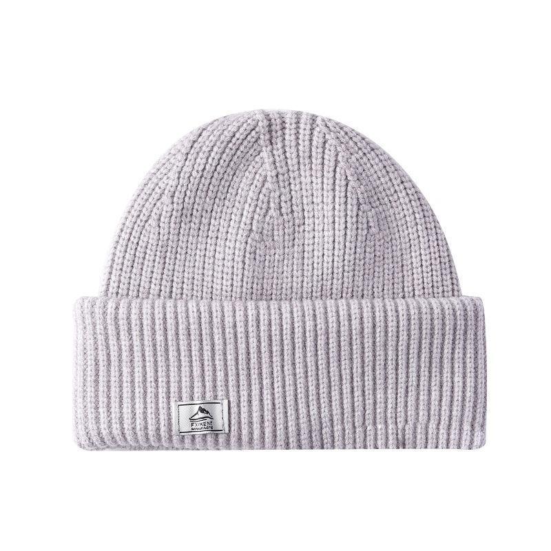Autumn and winter warm knitted hat men's windproof and cold-proof pullover hat fleece cold hat wool hat pure cotton hat