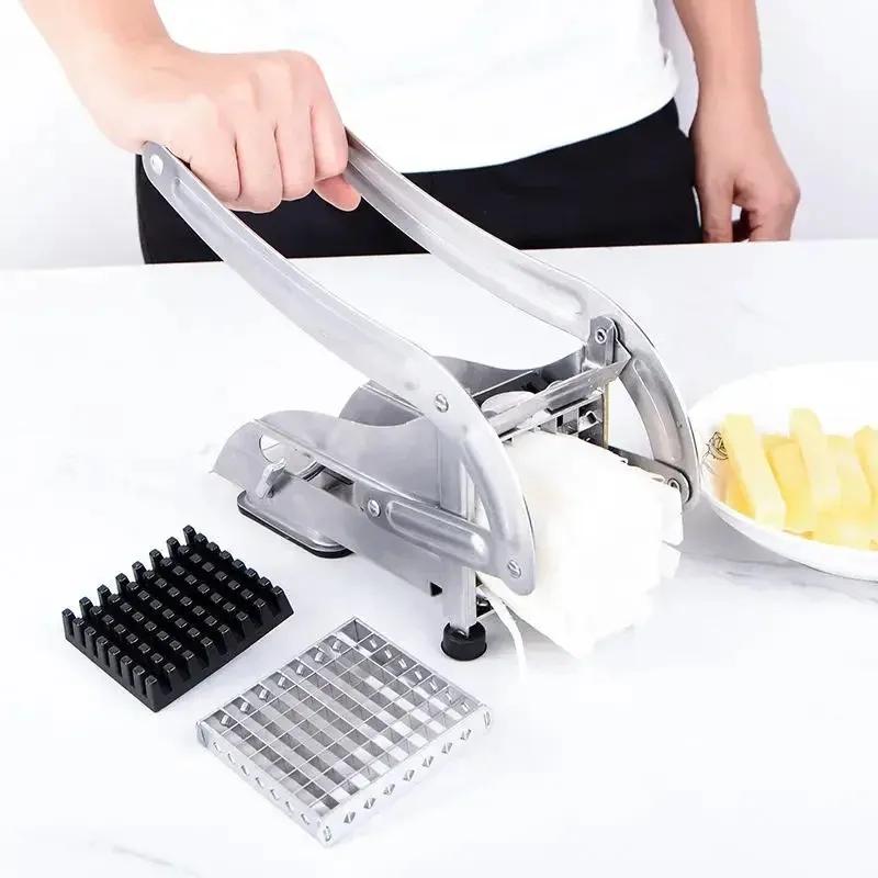 2025 New Cutting Potato Machine Multifunction Stainless Steel Cut Manual Vegetable Cutter Tool Potato Cut Cucumber Fruits and Vegetables-