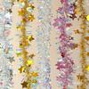 Shiny Ribbon Pull Flower Tinsel for New Year, Wedding, Birthday, and Indoor Festival Decoration