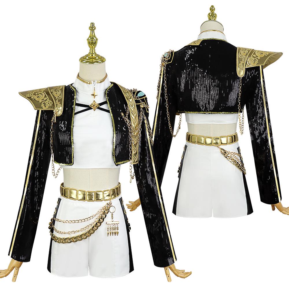 Kpop Demon Hunter Girl Group Cosplay Set - Rumi, Zoey, Mila White Stage Outfits