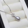 Real Natural pearl pendant 925 Woman,Freshwater Silver pearl pendant on the neck Wife Mother Birthday Gift White Pink Black