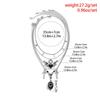 5Pcs/Set Goth Demon Wings Sword Black Heart Pendant Necklace for Women Unique Silver Color Star Link Aesthetic Halloween Jewelry
