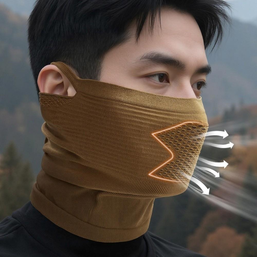 Windproof Warm Riding Mask Hollow Mesh Cycling Face Mask Thin Warm Face Cover Cycling