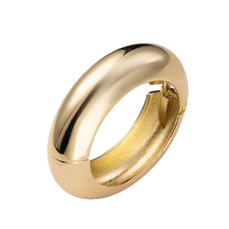 Plain circle bracelet jewelry female personality exaggerated design photosensitive surface alloy bracelet open bracelet