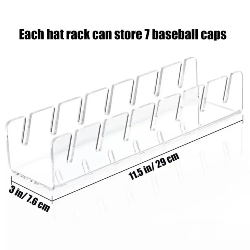Hutbefestigungswinkel Acryl Hut Organizer, Mehrschichtiges Kappenregal, Schrank- & Ausstellungsaufbewahrung