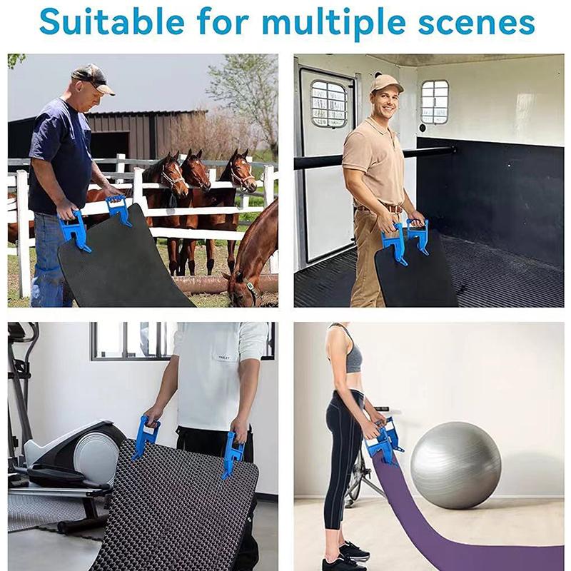 Matmovers Werkzeug, Matten-Greifer für Pferdeboxenmatten für Vieh, Dicke Gummimatte für Boden, Fitnessstudio-Bodenmatte, Anhängermatte