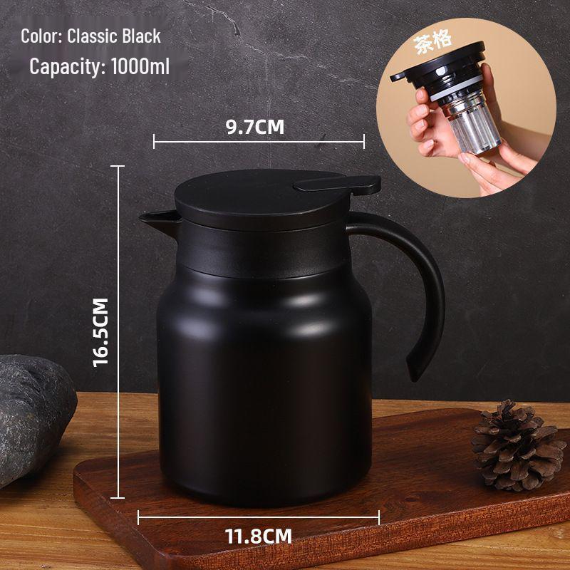 316 Stainless Steel Mug Teapot: Large-Capacity Brewing Pot with Tea and Water Separation, Ideal for Old White Tea.
