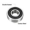 Motoforti 2Pcs 4Pcs Deep Groove Ball Bearing 6201-2RS Double Sealed, 12mm x 32mm x 10mm Carbon Steel Bearings