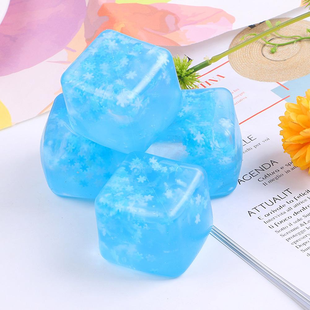 Ice Cube Squeeze Toy Creative Mini Anxiety Relief Toy Versatile Soft Squeeze Stretch Toy for Adults Stress Relief