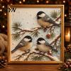 Artistic Faux Pearl Bead Kits Christmas Art Kit, Winter Scene DIY Painting Holiday Craft for Kids 3D Sparkling Animal Wall Kit Adults,