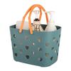 Portable Foldable Shower Basket Storage Bin Deep Green 24.5x16.5cm
