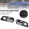Front Bumper Fog Light Grille 8R0807682N 8R0807681S Fit Q5 S-Line SQ5 2013-2017 Black Chrome