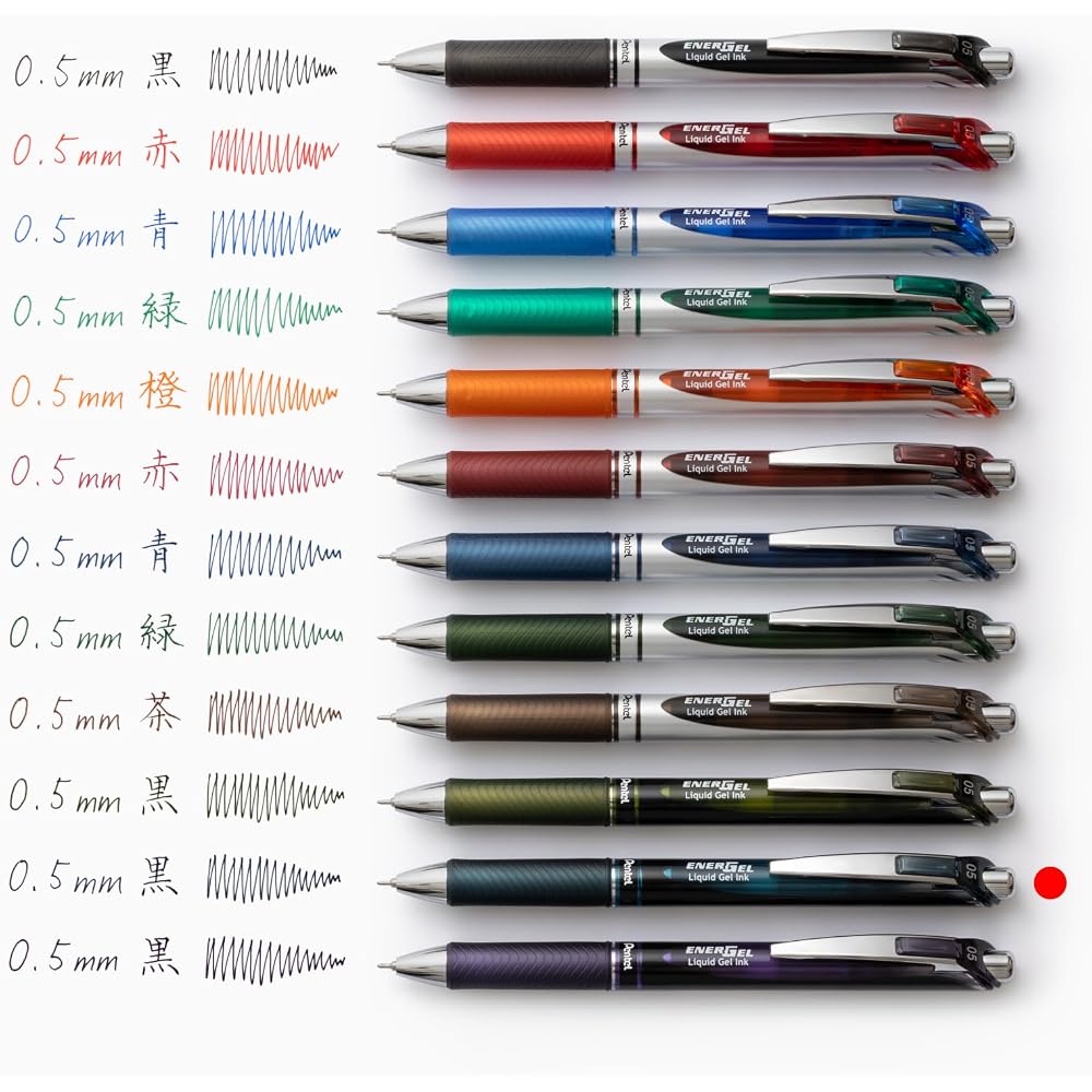 Pentel Ballpoint Gel Ink Gel Knock Type 0.5mm 0 BLN75A2-SA Indigo Black 10pcs