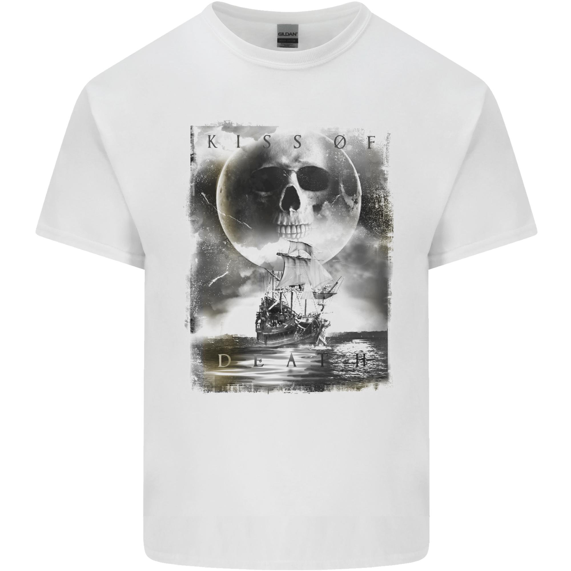 Kiss of Death Pirates Sailing Sailor Unisexs Light Cotton TShirt S