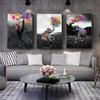 Graffiti-Elefant, der Regenbogen sprüht, Leinwandgemälde, Tierposter und Drucke, moderne Wandkunst für Wohnzimmer, Heimdekoration