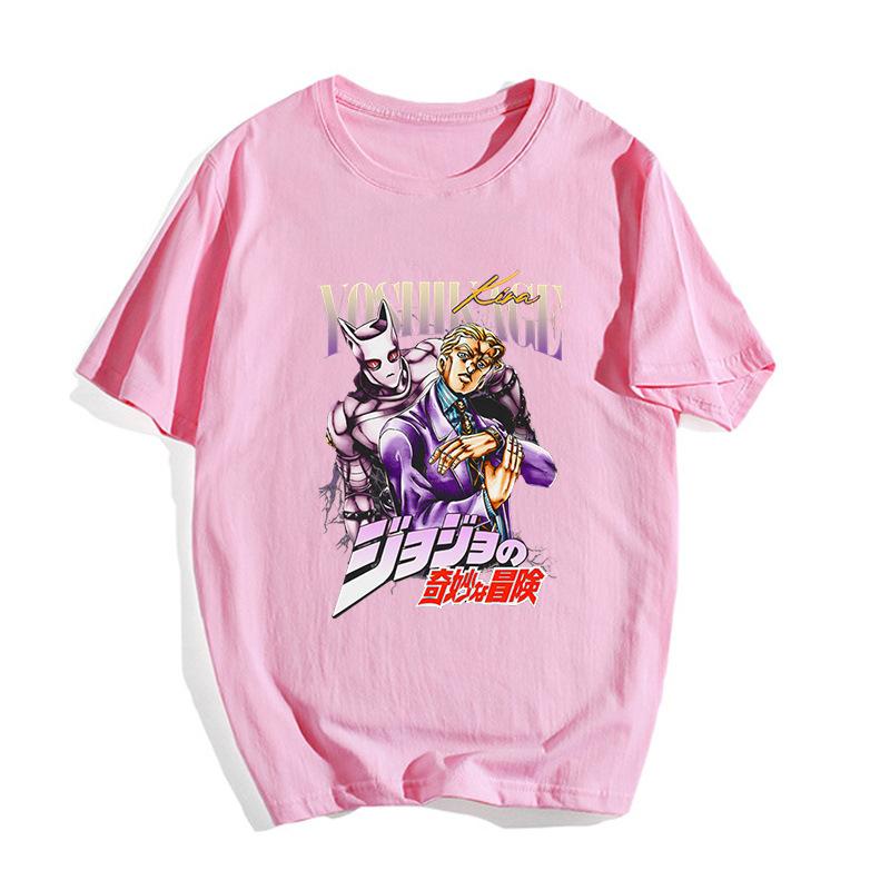 Yoshikage Kira Jojos Bizarre Adventure Anime Trend T-Shirt Baumwolle Grafik-T-Shirt Unisex Unisex Sommer Streetwear