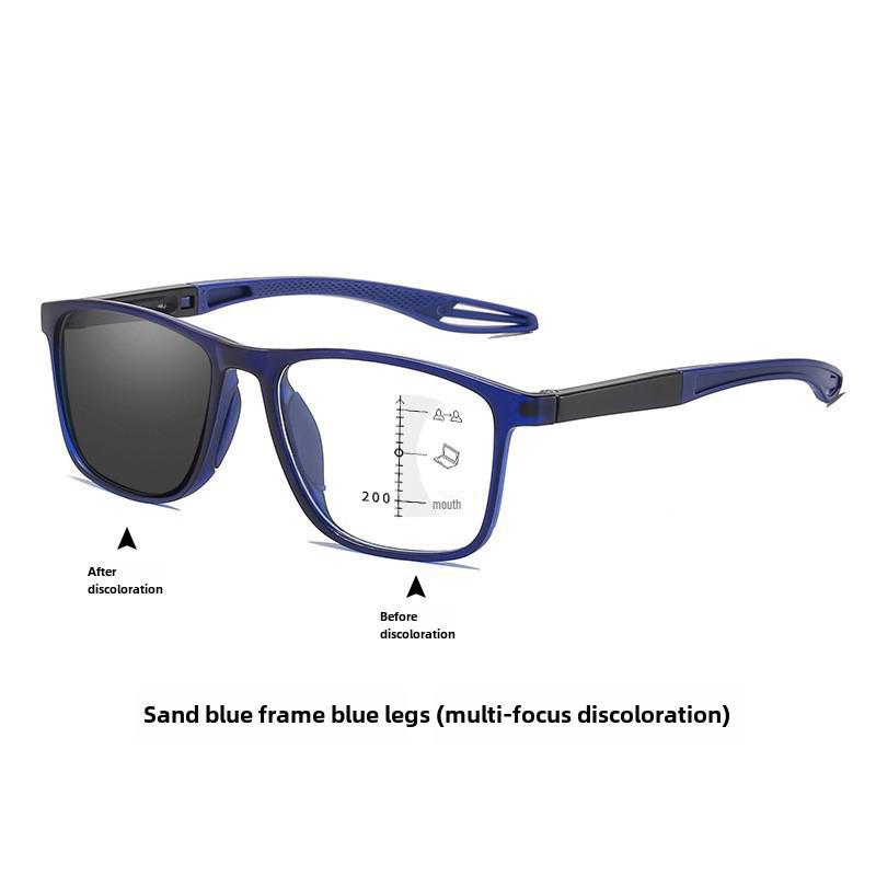 Photochromic Multi-Focus Reading Glasses: High-Definition, Blue Light Blocking for Men and Women. Perfect for Middle-Aged and Seniors.