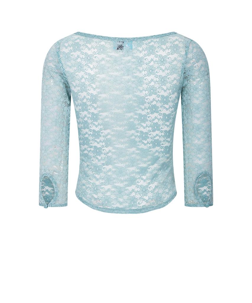 Peullijeunopallou Paige Long Sleeve Lace Top (Mint)