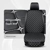 Universal Nappa Leather Car Seat Cushion: Star Embroidered, Backless, Non-Slip, Three-Piece Set