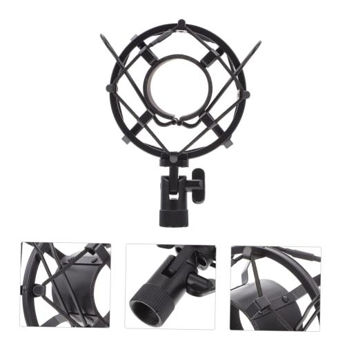Toyvian 1 Piece Microphone Shock Mount, Live Microphone Stand, Microphone Bracket, Microphone Pop Filter, Desktop Microphone, Microphone Holder, Micro