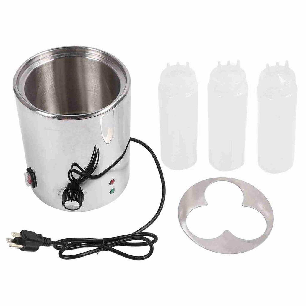 Electric Sauce Heater Stainless Steel 30-100 Degree Centigrade Electric Cheese Warmer Thick Water Bath Heating for Chocolate