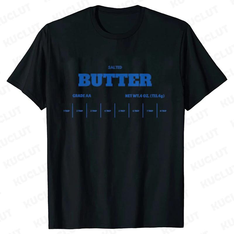 Cotton Tee Salted Butter Print Women Tshirt Short Sleeve O Neck Women Tshirt Butter Lover Ladies Tee Shirt Tops Clothes Camisetas Mujer
