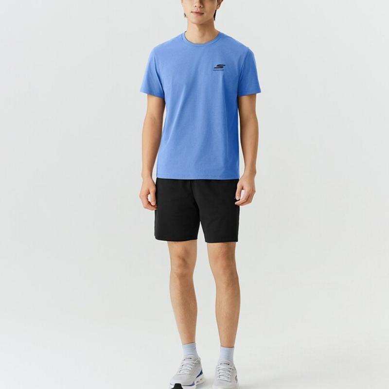 Skechers Knit Moisture-Wicking Soft Breathable Sports Elastic Waist Quick-Dry Shorts Men Shorts P226M046-0018