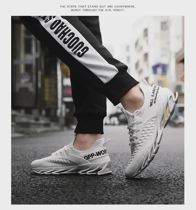 Zapatos Casuales de Moda para Hombre Otoño 2025 Transpirables Tejido Volador Estilo Blade