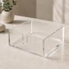 Clear Acrylic Table Napkin Holder for Standard Square Napkins with Visible Storage and Easy Front Access Cutout