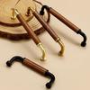 Walnut Pull Wardrobe Cupboard Handle Kitchen Door Cabinets Knobs Wood Cabinet Pull Nature Style Wooden Cabinet Handle