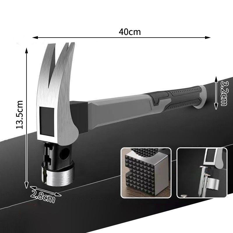 Стальной Магнитный Молоток-Клешня Специальный Инструмент Для Деревообработки Прочный Стальной Молоток Гвоздодер