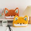 Cute Fox Plush Pencil Case & Desktop Organizer