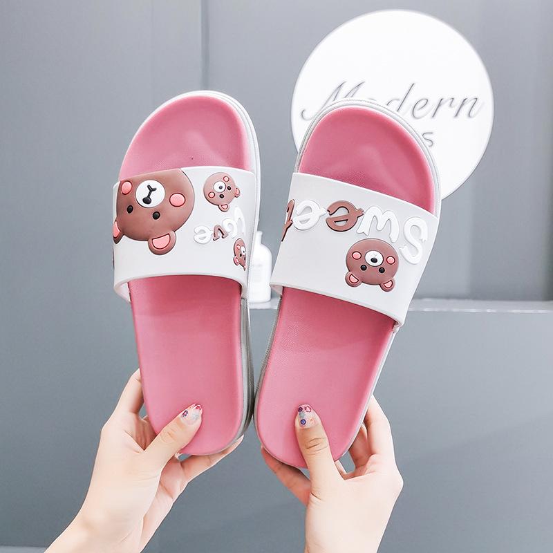 Hausschuhe Damen tragen Sommer Zuhause Indoor Outdoor Cartoon Badezimmer Wohnheim rutschfest kühl Hausschuhe süßer Stil