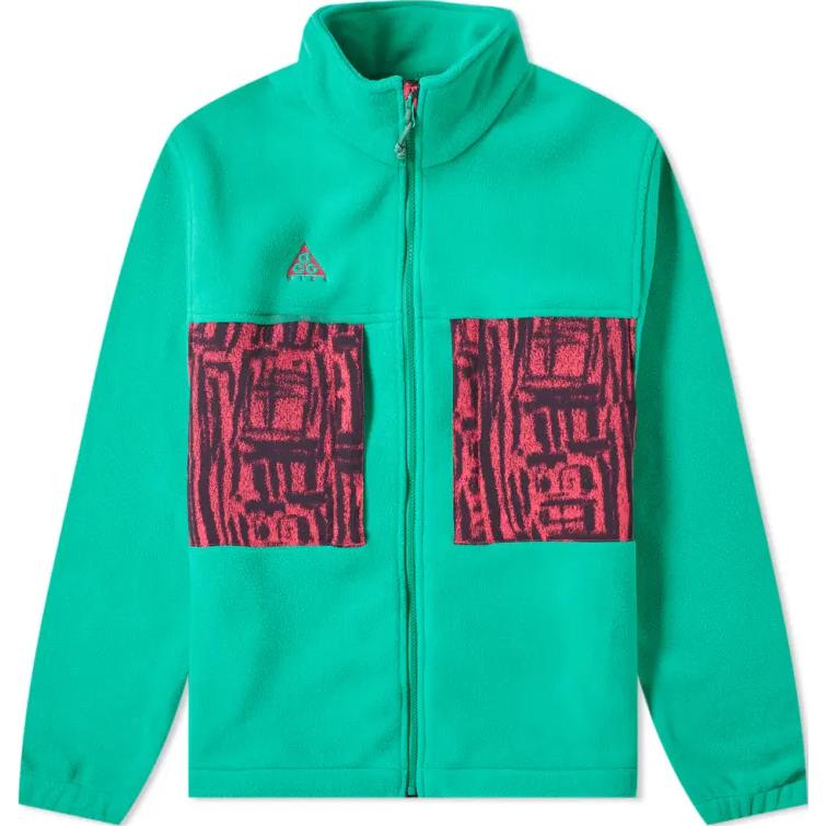 

Nike Куртка спортивная ретро с принтом логотипа серии ACG, воротником-стойкой, застежкой-молнией, с длинным рукавом, тонкая мужская куртка зеленого цвета BQ3446-319 XS