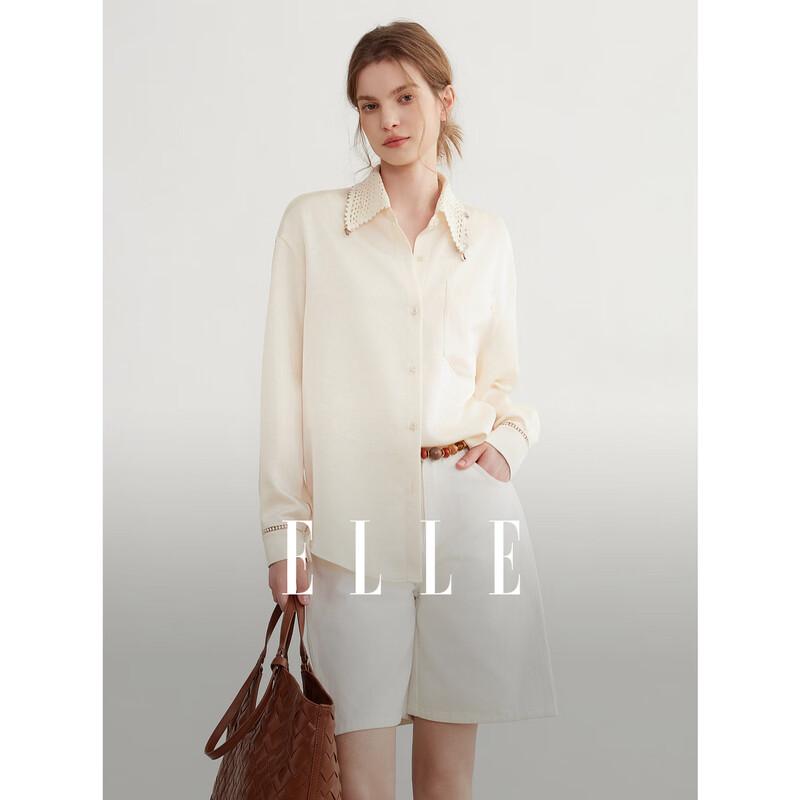 ELLE French Lace Hollow-Out Blouse M