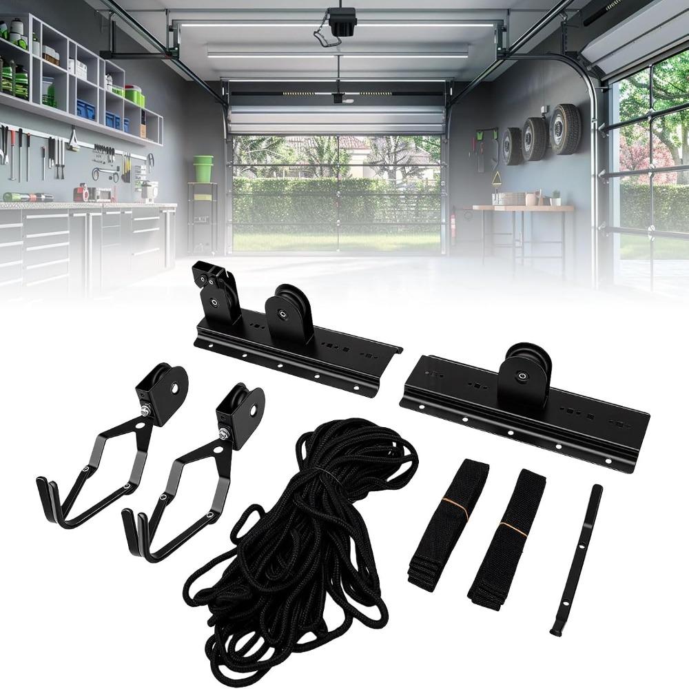 Nylon Lifting Rope Bike Lifting Pulley System Wall Mounted Bike Rack  Workshop Bike Organization