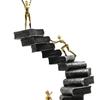 Ladder Sculpture Resin Collectible Statue Art Thinker Statues for Study Room Living Room Desktop Mantelpiece Abstract Figure