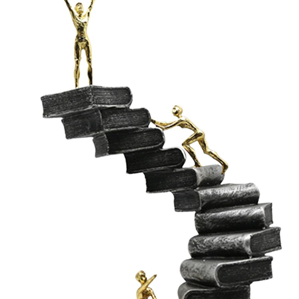 Ladder Sculpture Resin Collectible Statue Art Thinker Statues for Study Room Living Room Desktop Mantelpiece Abstract Figure