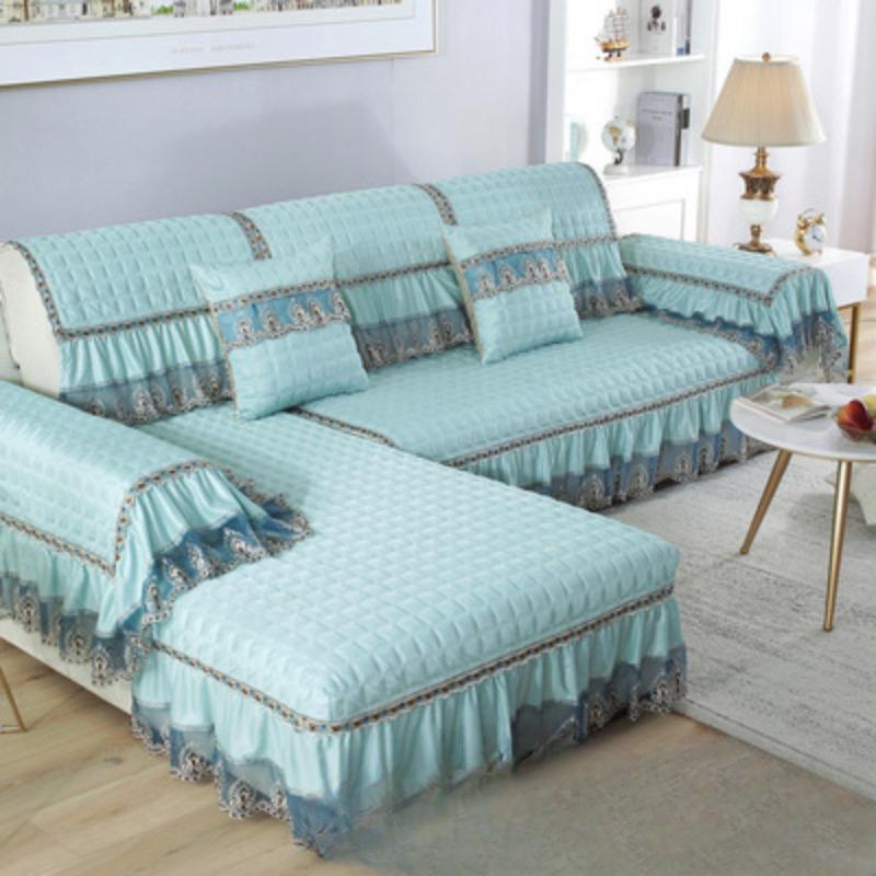 European Style Sofa Cushion Cover for All Seasons, Simple Modern Fabric Anti-slip Sofa Cover, All-inclusive Functional Cover, Towel Cushion