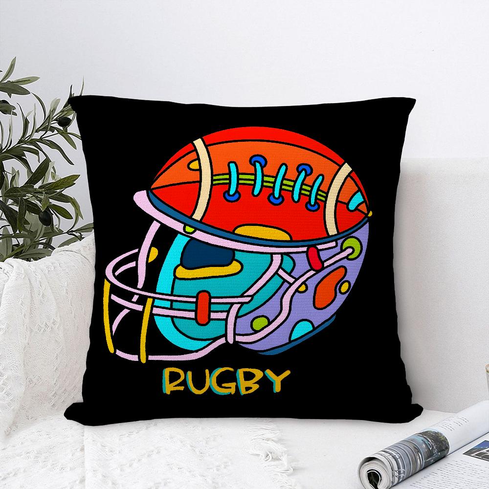 Ball sports doodles Pillow Case Plush Fabric Soft  Pillowcase Double Sided Print Cushion Cover Household Gifts